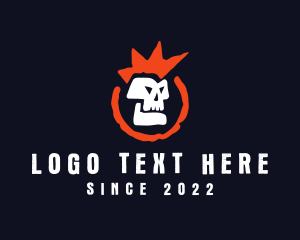 Rock Band - Mohawk Skull Punk logo design