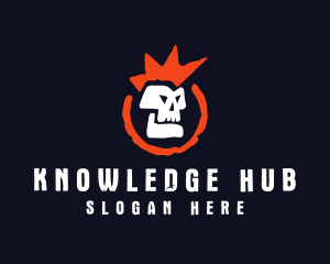 Mohawk Skull Punk Logo