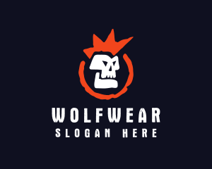 Mohawk Skull Punk Logo