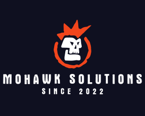 Mohawk - Mohawk Skull Punk logo design