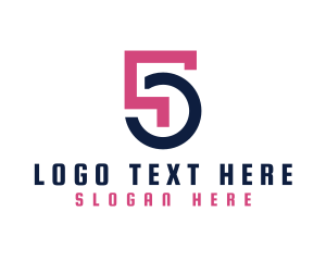 Numerology - Tech Number 5 logo design