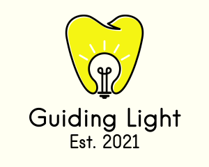 Dental Light Bulb logo design