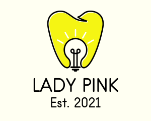Dental Light Bulb logo design