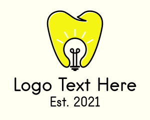 Teeth - Dental Light Bulb logo design