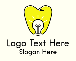 Dental Light Bulb Logo