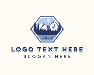 Hiker - Summit Mountain Trekking logo design