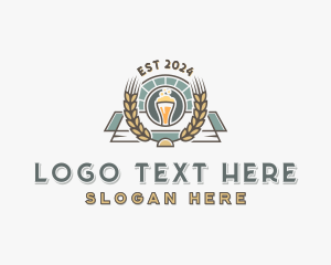 Weizen Glass - Wheat Beer Liquor logo design