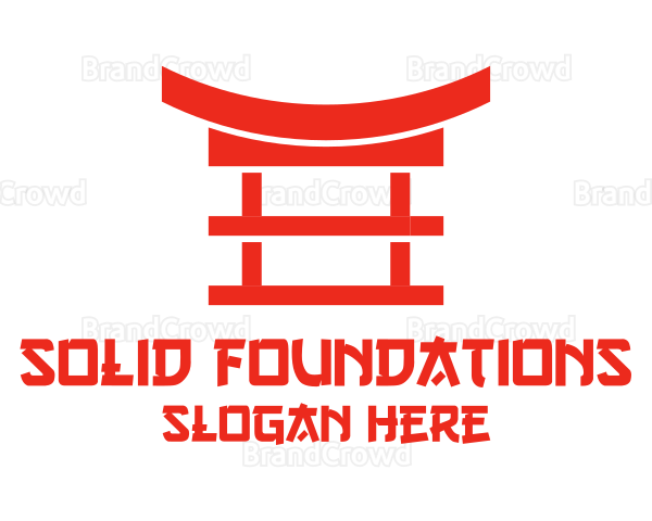 Japanese Shinto Shrine Logo