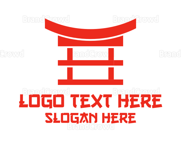 Japanese Shinto Shrine Logo