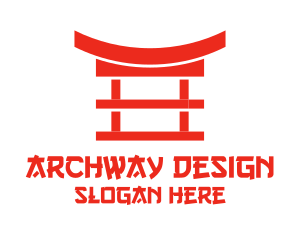 Japanese Shinto Shrine   logo design