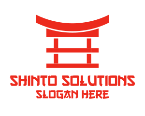 Japanese Shinto Shrine   logo design