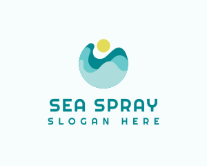 Travel Beach Wave logo design