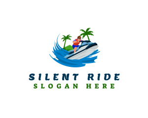 Jet Ski Beach Adventure logo design