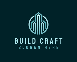 Urban Skyscraper Building logo design