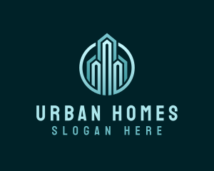 Urban Skyscraper Building logo design