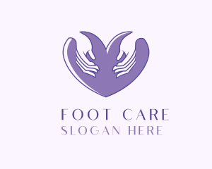 Purple Caring Heart logo design