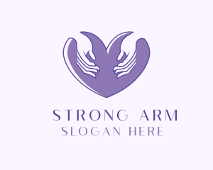 Arm - Purple Caring Heart logo design