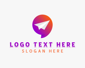 Forwarding - Courier Plane Messaging logo design