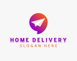 Courier Plane Messaging logo design