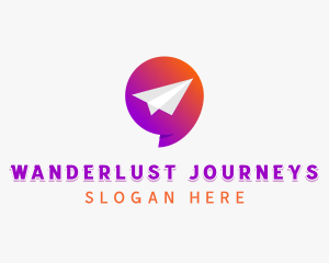Paper Plane - Courier Plane Messaging logo design