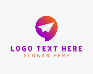 Messaging - Courier Plane Messaging logo design