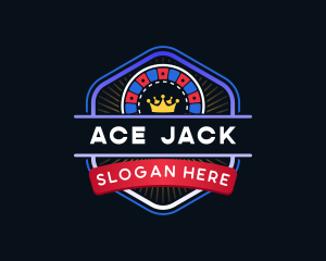 Blackjack - Gambling Casino Chip logo design