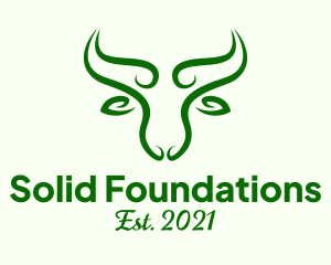 Buffalo - Green Nature Bull logo design