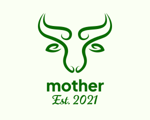 Ranch - Green Nature Bull logo design