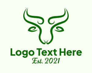 Bio - Green Nature Bull logo design