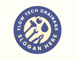 Drainage - Plumber Handyman Tools logo design