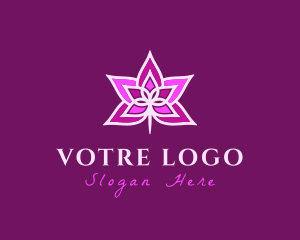 Relaxation - Lotus Flower Bloom logo design