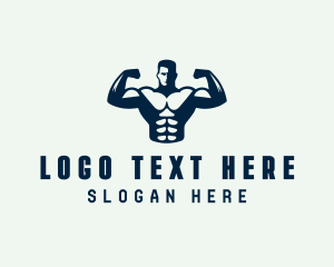 Muscle - Crossfit Training Workout logo design