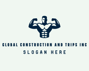 Muscle - Crossfit Training Workout logo design
