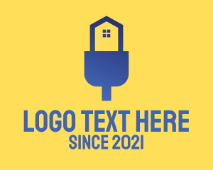 Database - Blue USB House logo design