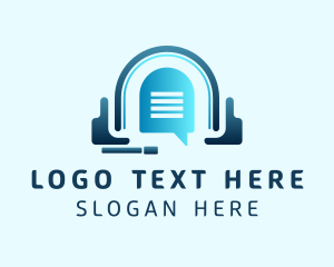 Gadget - Blue Chat Bubble logo design