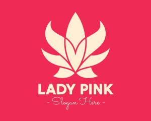 Pink Lotus Flower logo design