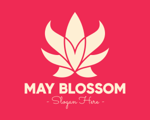 Pink Lotus Flower logo design