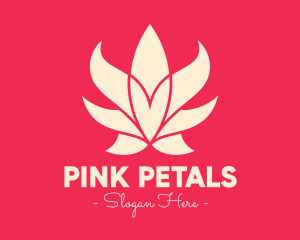 Pink Lotus Flower logo design