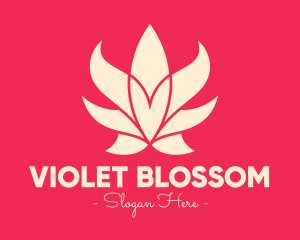 Pink Lotus Flower logo design