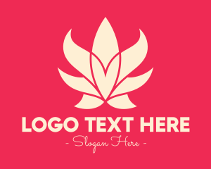 Floristry - Pink Lotus Flower logo design