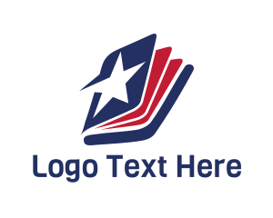 America - Star Book Pages logo design