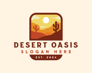 Dune Desert Cactus logo design