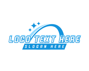 Star - Retro Sparkling Arch logo design
