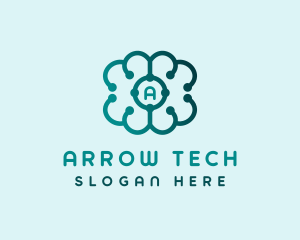 Technology AI Brain logo design