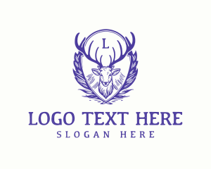 Hunt - Deer Shield Hunt logo design