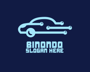 Digital Blue Car Logo