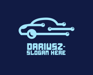 Digital Blue Car Logo