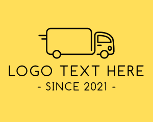 Black And Yellow - Fast Cargo Truck logo design