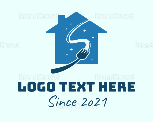 Clean House Broom Logo