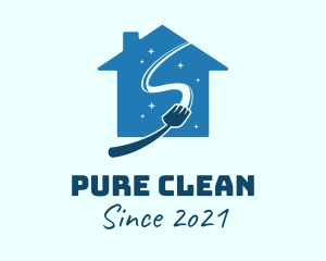 Clean House Broom logo design